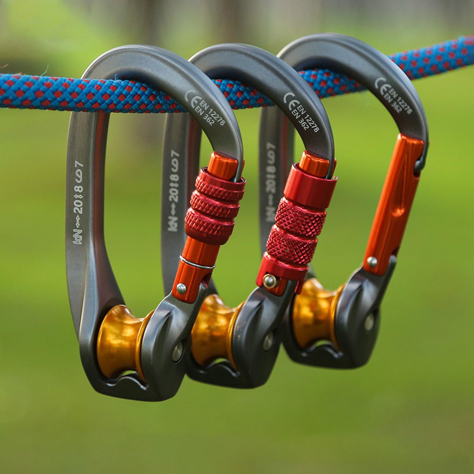 Carabiner Locking D - مشبك كارابينر قابل للقفل لمعدات تسلق
