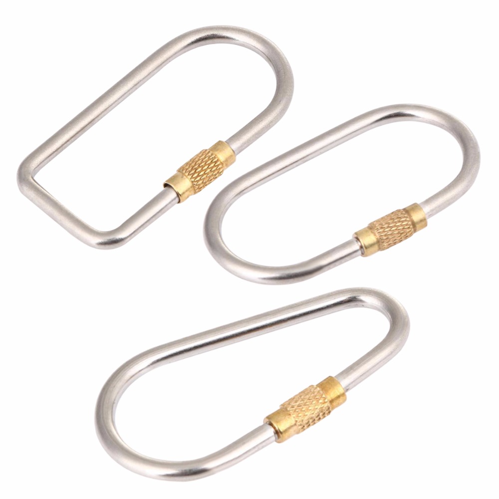Carabiner Locking D - 5 قطعة/الوحدة التيتانيوم قفل حلقة تسلق