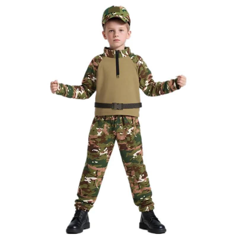 Outdoor Adventure Wear - أطفال الكبار التمويه الضفدع الزي الصيف