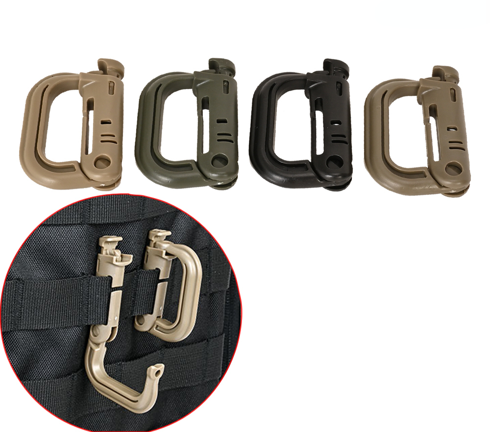 Carabiner Locking D - التكتيكية D قفل حلقة 2 قطعة