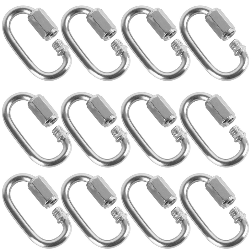 12 قطعة وصلة سريعة من الفولاذ  - مراجعة Carabiner Locking D وسعره
