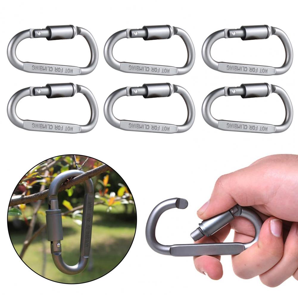 مشابك كارابينر صغيرة 6 قطع، مج - مراجعة Carabiner Locking D وسعره