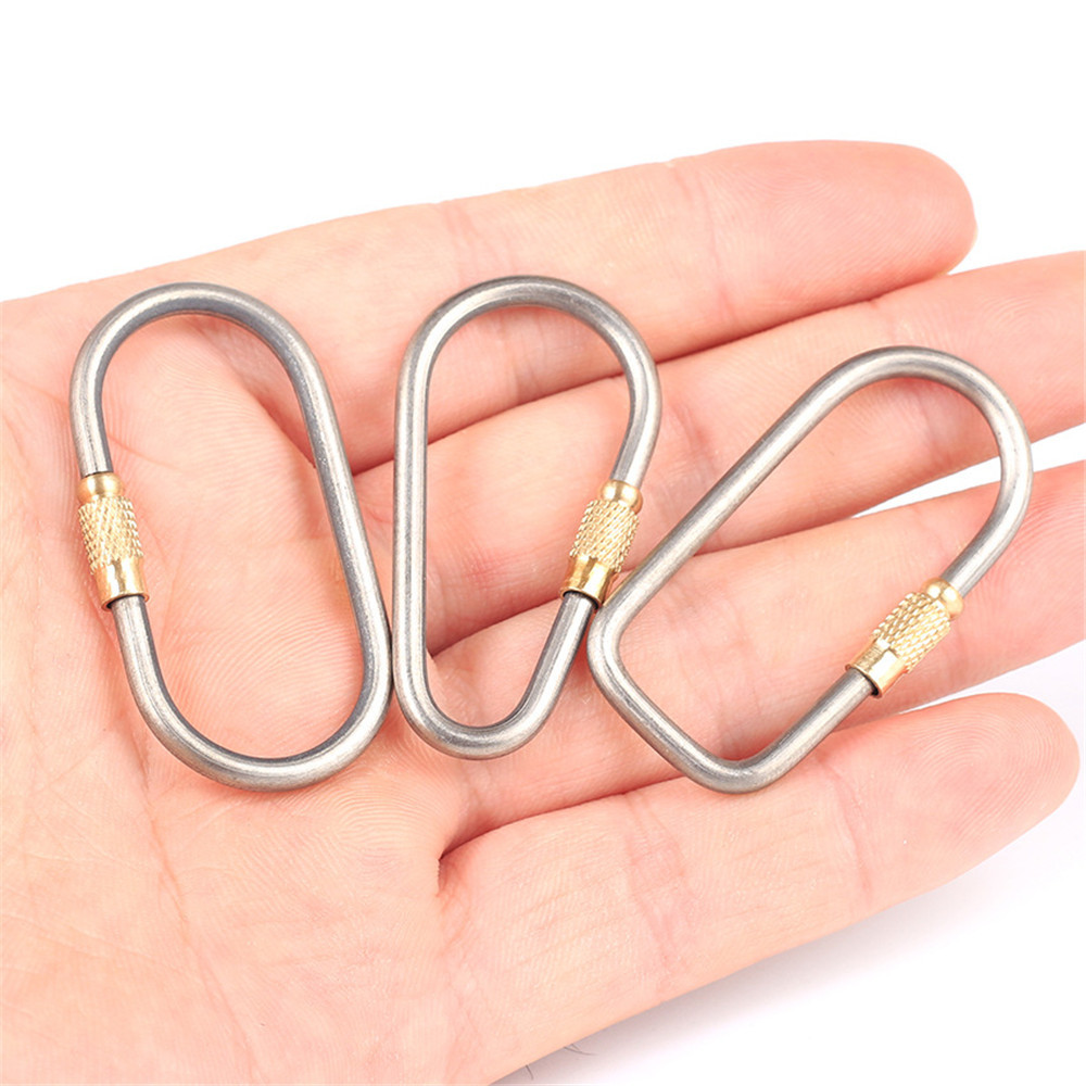 5 قطعة/الوحدة التيتانيوم قفل ح - مراجعة Carabiner Locking D وسعره