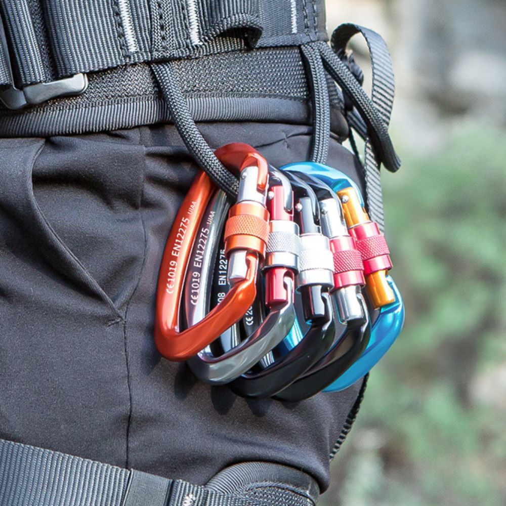 D-شكل 25KN حلقة تسلق سبائك الأ - مراجعة Carabiner Locking D وسعره