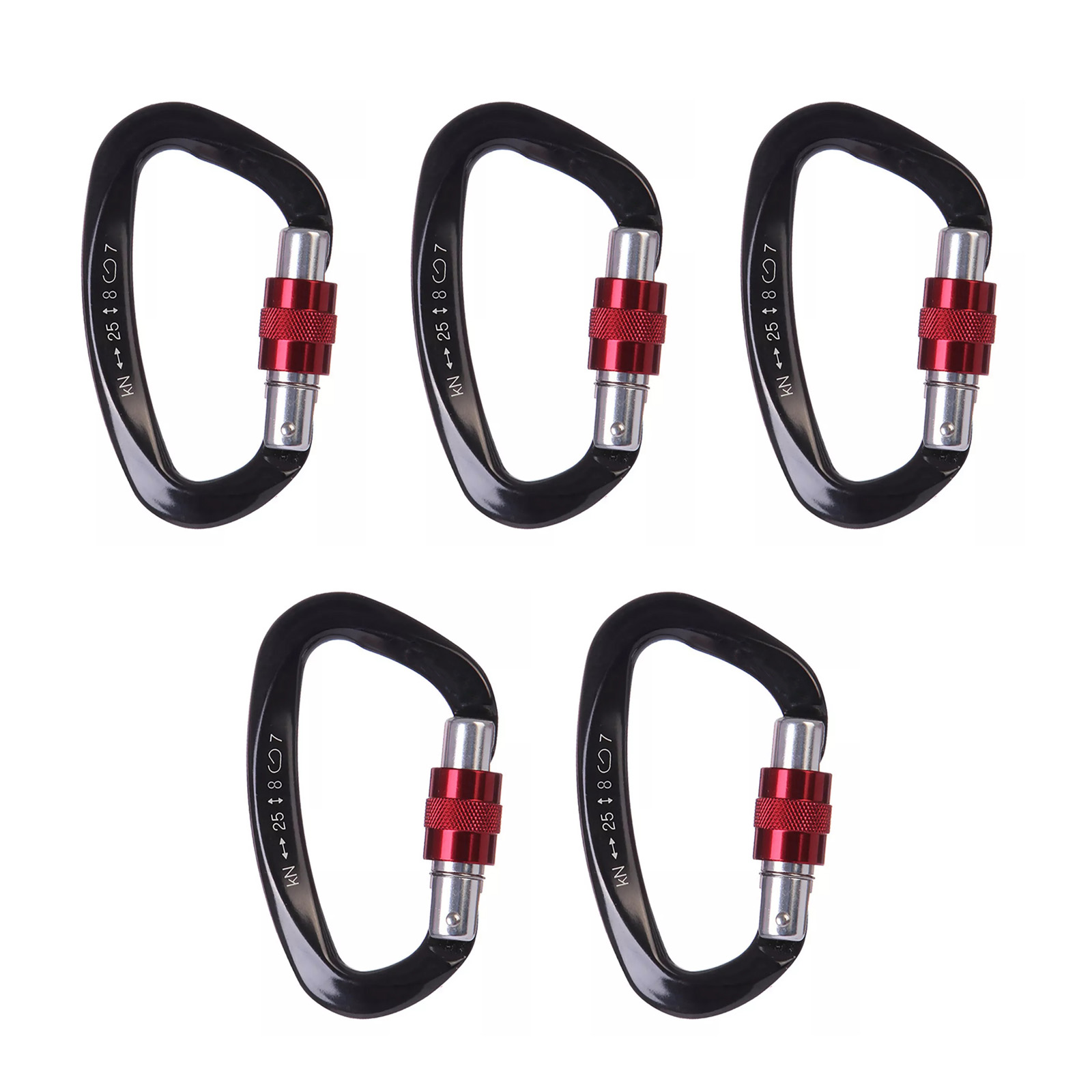 5 قطعة/المجموعة 25KN D-شكل حلق - مراجعة Carabiner Locking D وسعره