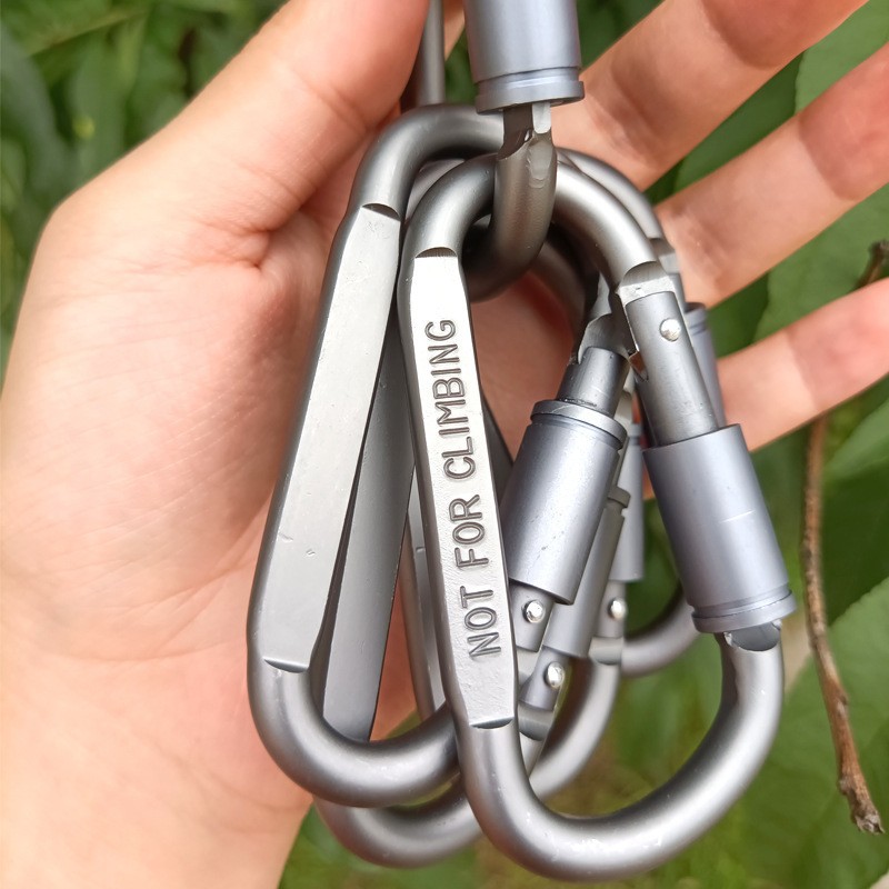 6 قطعة حلقة تسلق الألومنيوم كل - مراجعة Carabiner Locking D وسعره