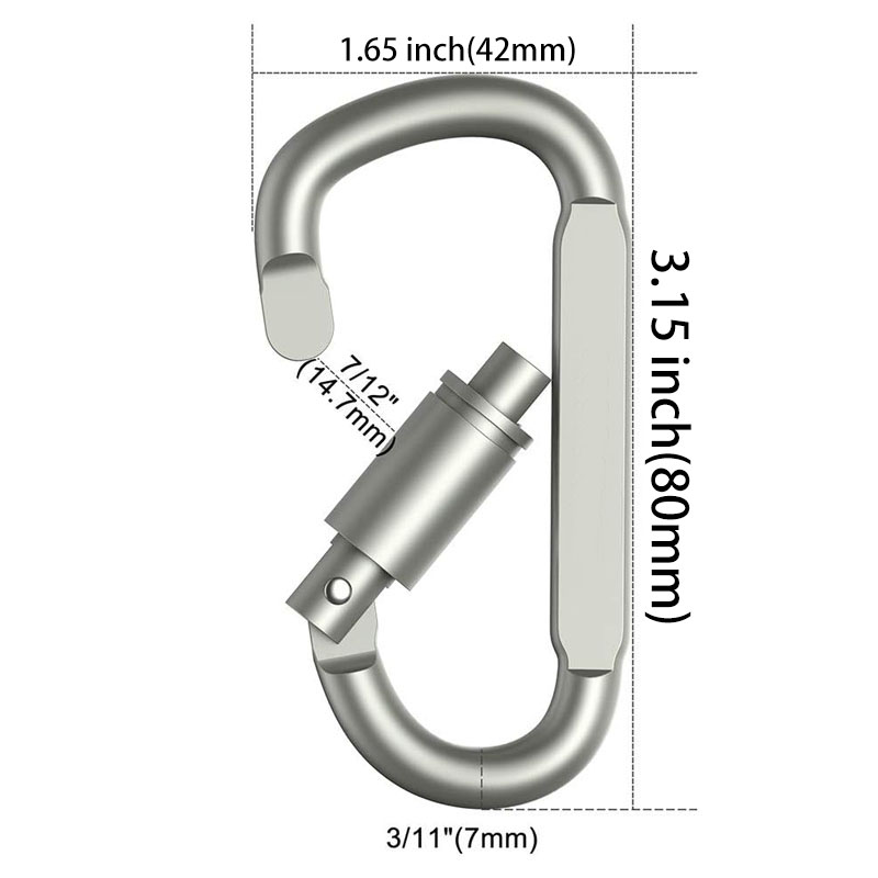 6 قطعة حلقة تسلق الألومنيوم كل - مراجعة Carabiner Locking D وسعره