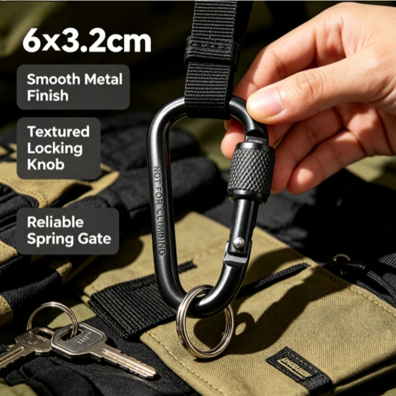 مشبك كارابينر من سبائك الألومن - مراجعة Carabiner Locking D وسعره