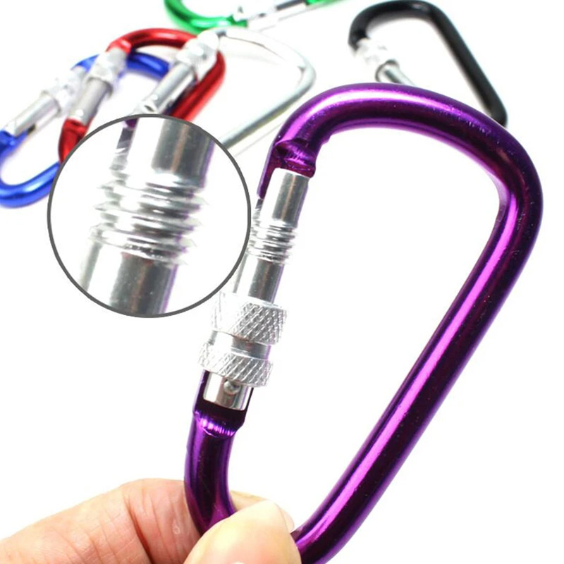 6 قطع من حلقات الكارابينر - عل - مراجعة Carabiner Locking D وسعره